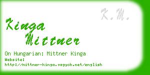 kinga mittner business card